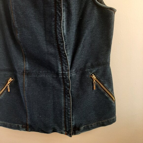 NYGUARD sleeveless vest Jacket Jeans For Woman Medium - Picture 3 of 10